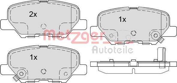 Metzger 1170790 - Kit de plaquettes de frein, frein à disque cwaw.fr