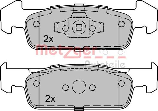 Metzger 1170791 - Kit de plaquettes de frein, frein à disque cwaw.fr