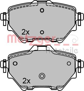 Metzger 1170798 - Kit de plaquettes de frein, frein à disque cwaw.fr