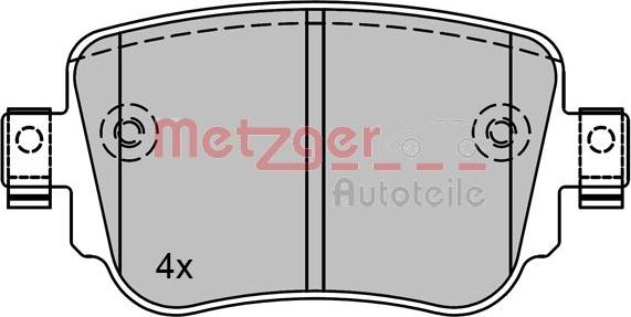 Metzger 1170792 - Kit de plaquettes de frein, frein à disque cwaw.fr