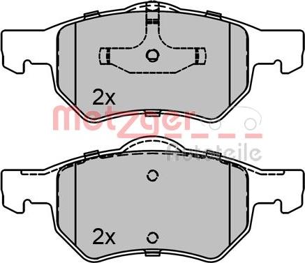 Metzger 1170756 - Kit de plaquettes de frein, frein à disque cwaw.fr