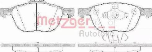 Metzger 1170765 - Kit de plaquettes de frein, frein à disque cwaw.fr