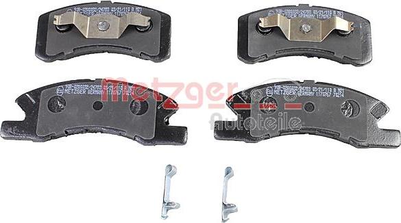 Metzger 1170767 - Kit de plaquettes de frein, frein à disque cwaw.fr