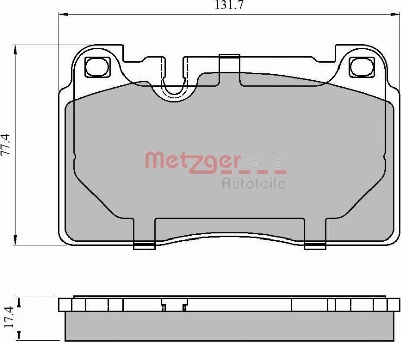 Metzger 1170789 - Kit de plaquettes de frein, frein à disque cwaw.fr