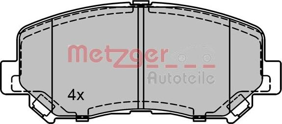 Metzger 1170788 - Kit de plaquettes de frein, frein à disque cwaw.fr