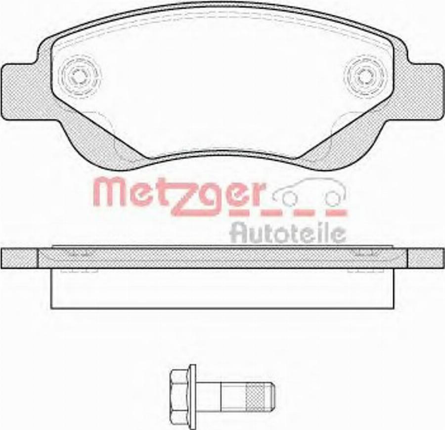 Metzger 117700 - Kit de plaquettes de frein, frein à disque cwaw.fr