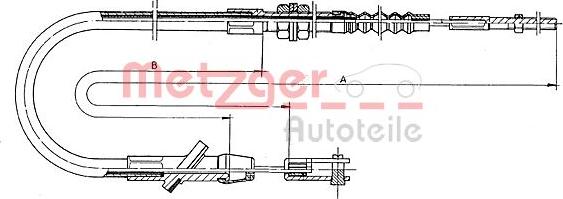 Metzger 18.600 - Tirette à câble, commande d'embrayage cwaw.fr