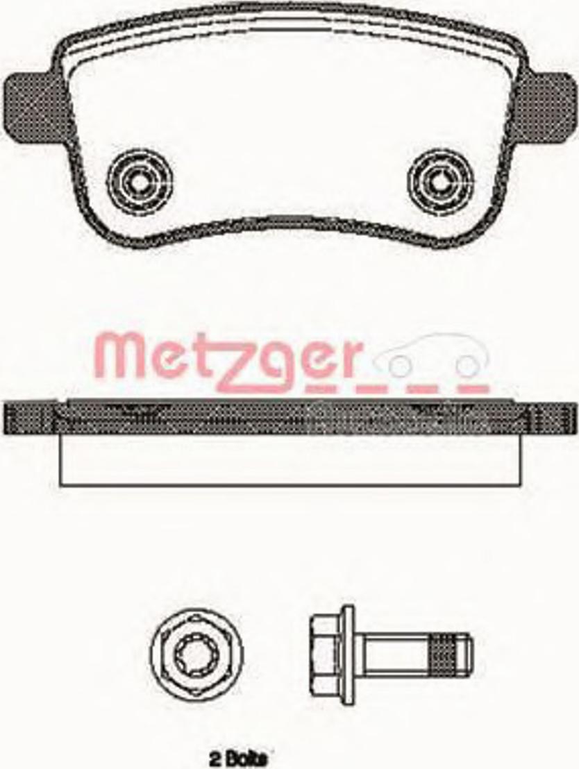 Metzger 138700 - Kit de plaquettes de frein, frein à disque cwaw.fr