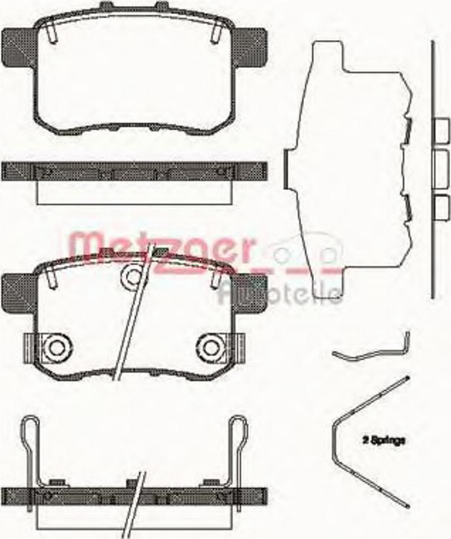 Metzger 1332.12 - Kit de plaquettes de frein, frein à disque cwaw.fr