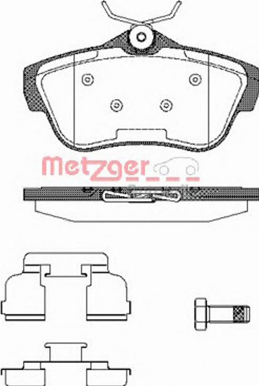 Metzger 1299.00 - Kit de plaquettes de frein, frein à disque cwaw.fr