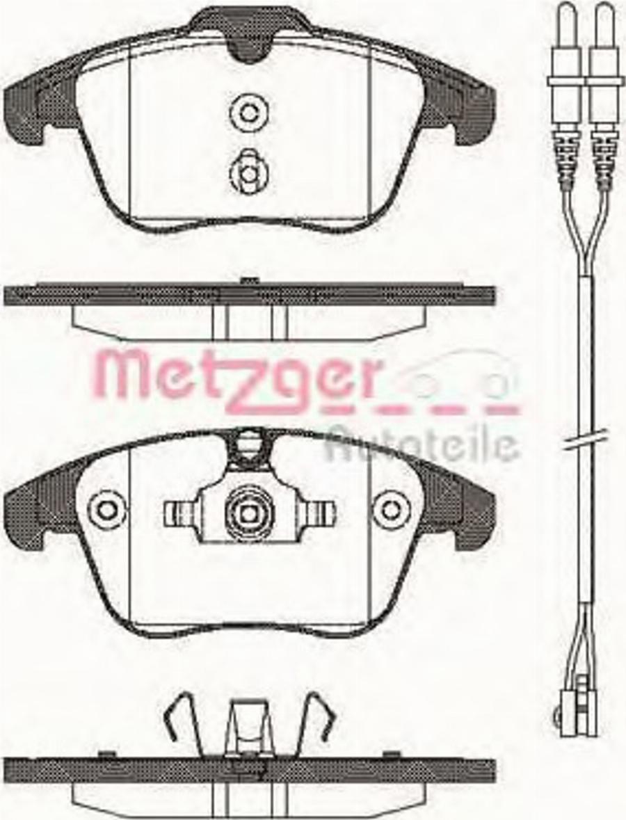 Metzger 1249.01 - Kit de plaquettes de frein, frein à disque cwaw.fr