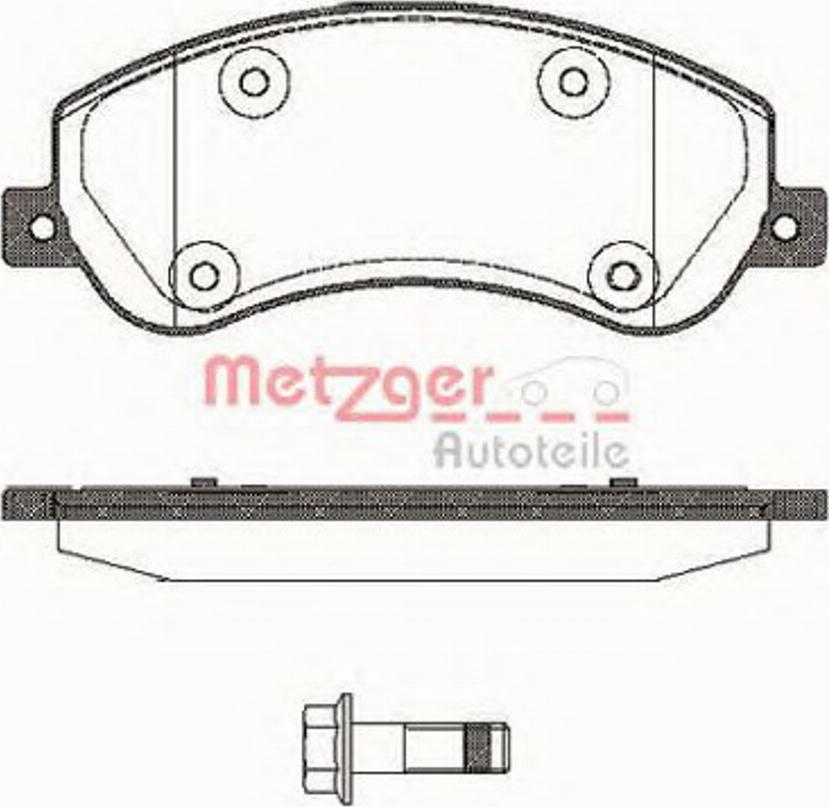 Metzger 1250.00 - Kit de plaquettes de frein, frein à disque cwaw.fr