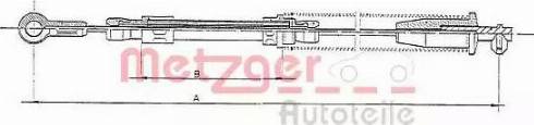 Metzger 1251.9 - Tirette à câble, frein de stationnement cwaw.fr