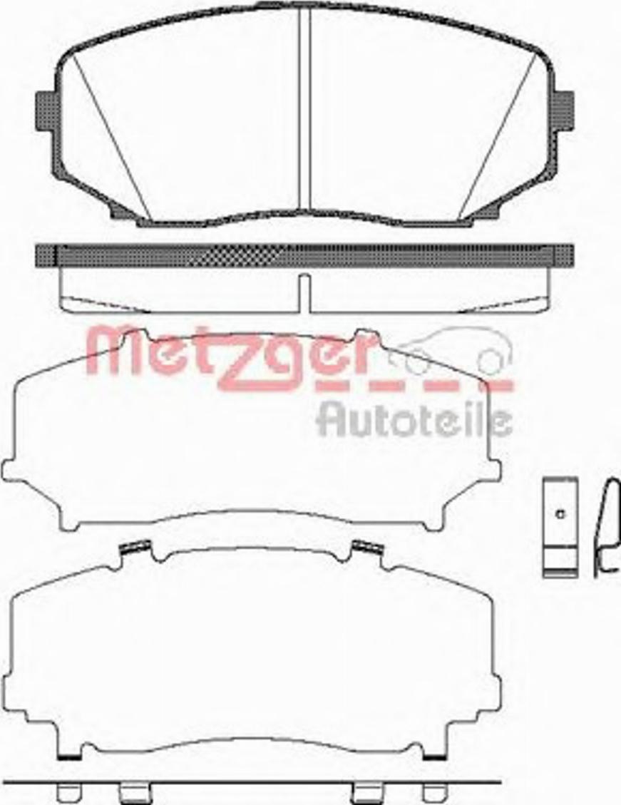 Metzger 126702 - Kit de plaquettes de frein, frein à disque cwaw.fr