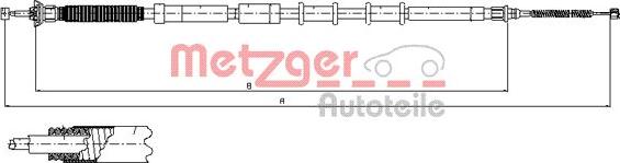 Metzger 12.0719 - Tirette à câble, frein de stationnement cwaw.fr