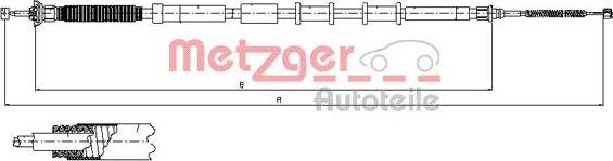 Metzger 12.0717 - Tirette à câble, frein de stationnement cwaw.fr