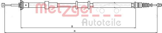 Metzger 12.0727 - Tirette à câble, frein de stationnement cwaw.fr