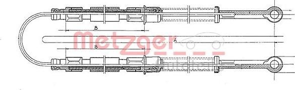 Metzger 12.102E - Tirette à câble, frein de stationnement cwaw.fr