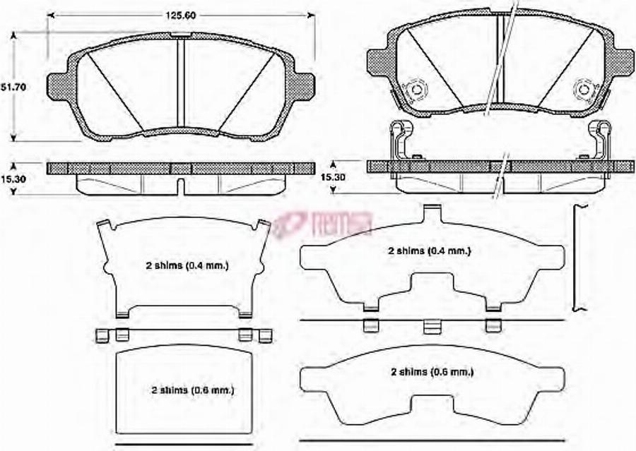 Metzger 1281.02 - Kit de plaquettes de frein, frein à disque cwaw.fr