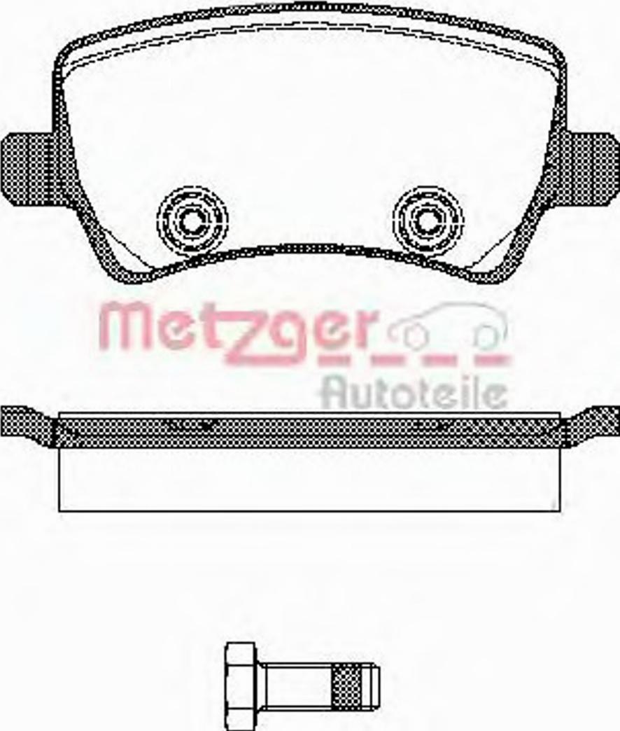 Metzger 123600 - Kit de plaquettes de frein, frein à disque cwaw.fr