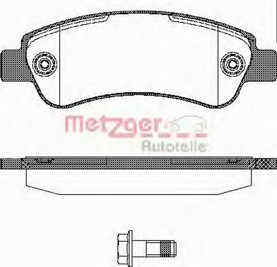 Metzger 1238.00 - Kit de plaquettes de frein, frein à disque cwaw.fr