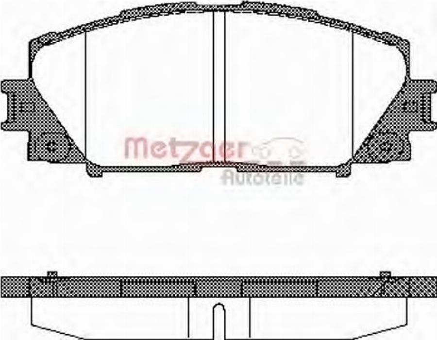 Metzger 122400 - Kit de plaquettes de frein, frein à disque cwaw.fr