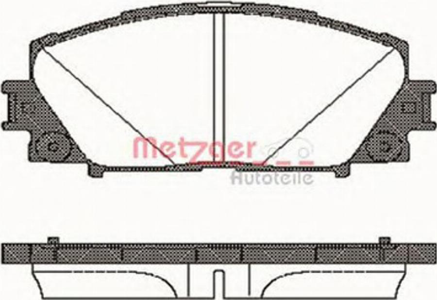 Metzger 1224.10 - Kit de plaquettes de frein, frein à disque cwaw.fr