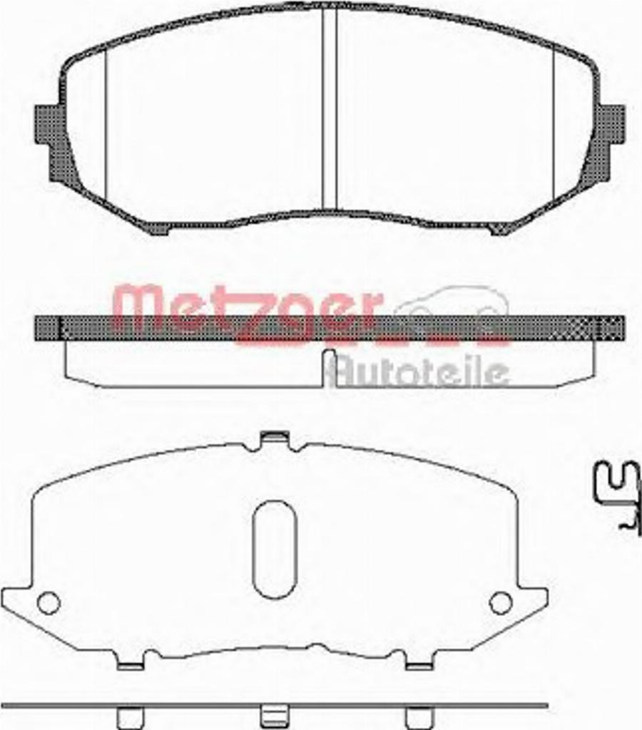 Metzger 1225.02 - Kit de plaquettes de frein, frein à disque cwaw.fr