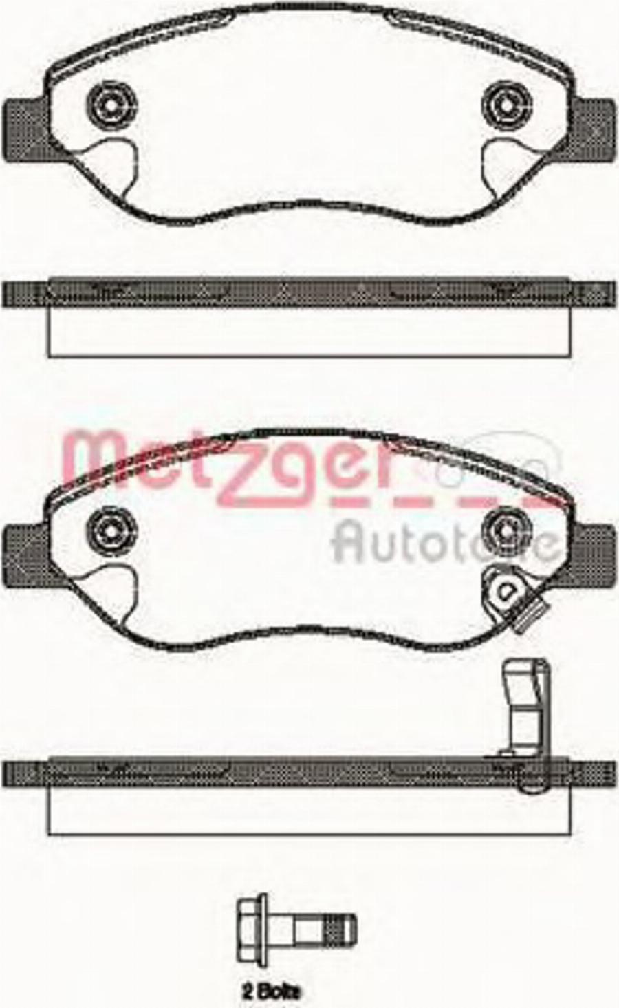 Metzger 1276.01 - Kit de plaquettes de frein, frein à disque cwaw.fr