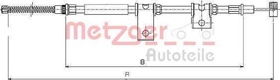 Metzger 17.5016 - Tirette à câble, frein de stationnement cwaw.fr