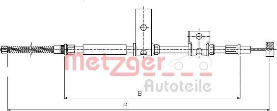 Metzger 17.5013 - Tirette à câble, frein de stationnement cwaw.fr