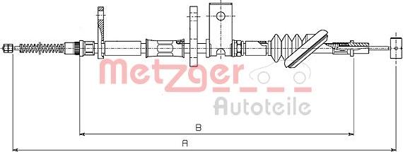 Metzger 17.5020 - Tirette à câble, frein de stationnement cwaw.fr