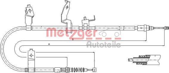 Metzger 17.0585 - Tirette à câble, frein de stationnement cwaw.fr