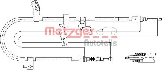 Metzger 17.0586 - Tirette à câble, frein de stationnement cwaw.fr