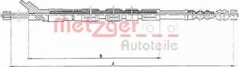 Metzger 17.1441 - Tirette à câble, frein de stationnement cwaw.fr