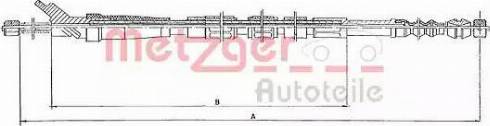 Metzger 17.1442 - Tirette à câble, frein de stationnement cwaw.fr