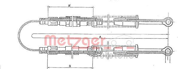 Metzger 321.5 - Tirette à câble, frein de stationnement cwaw.fr