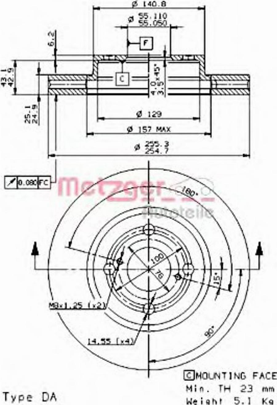 Metzger 24941 - Disque de frein cwaw.fr