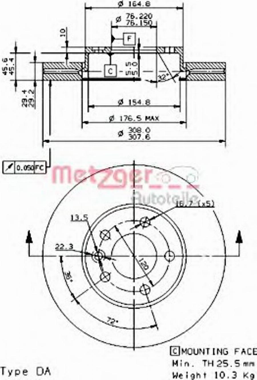 Metzger 24900 E - Disque de frein cwaw.fr