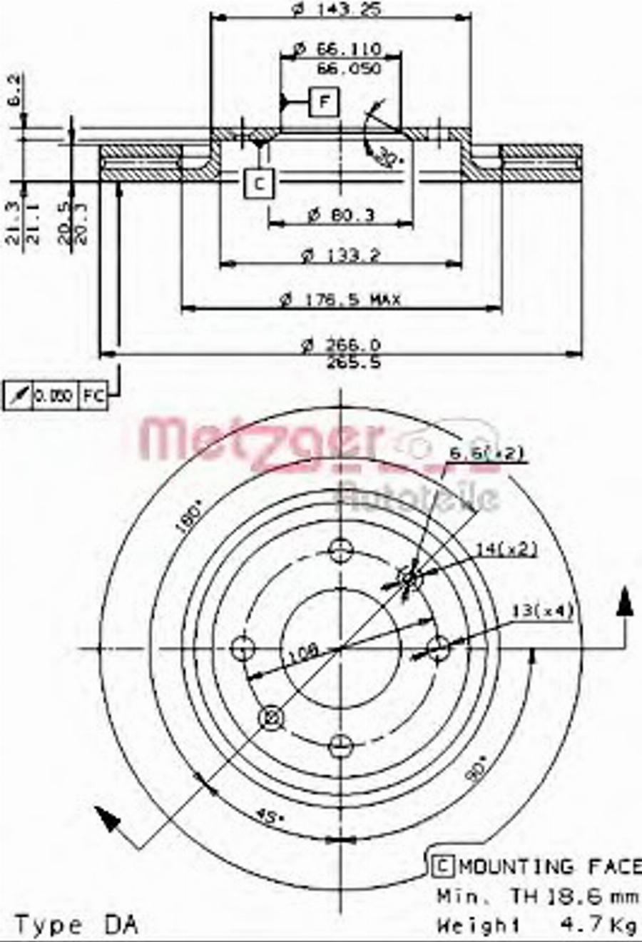 Metzger 24914E - Disque de frein cwaw.fr