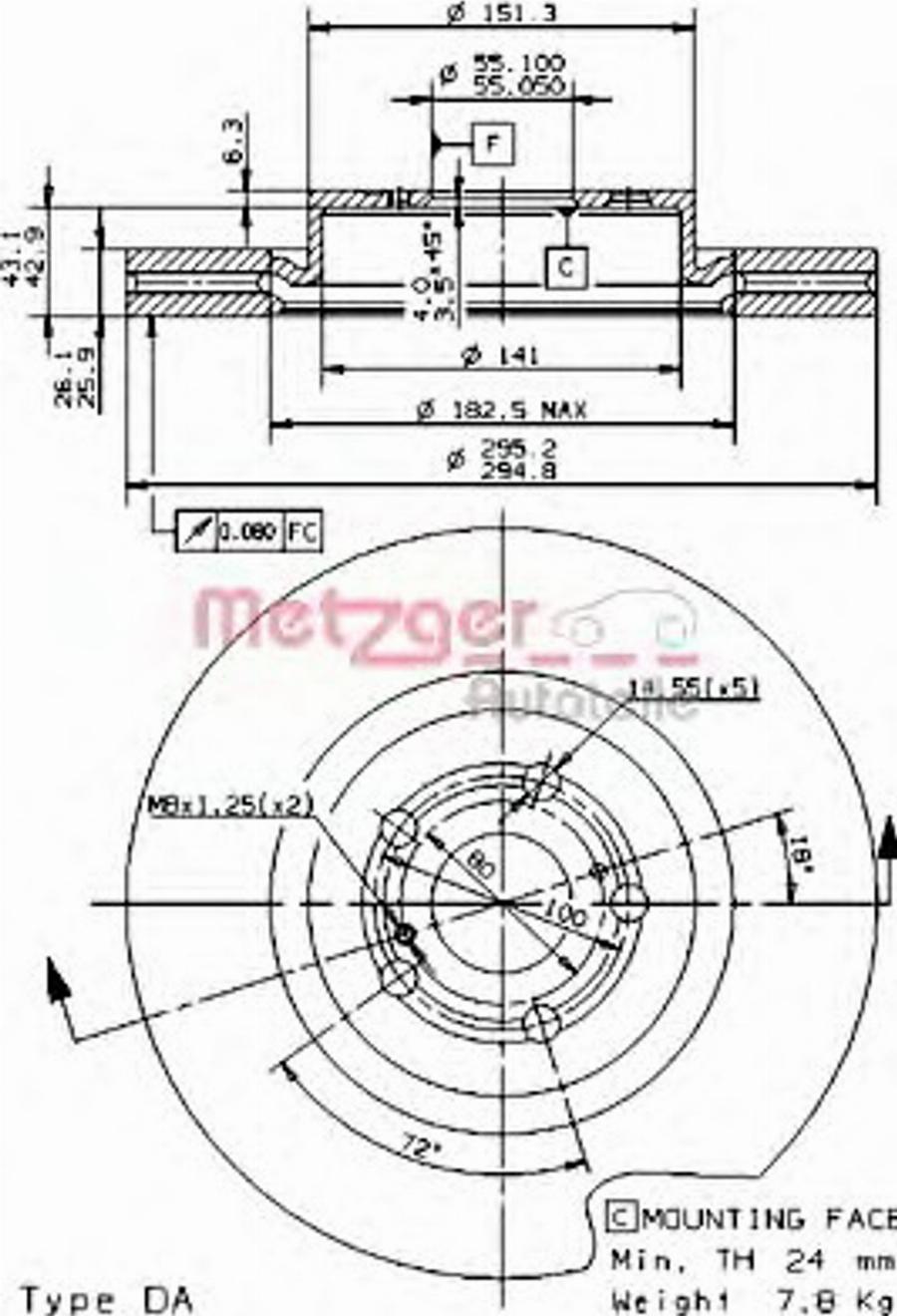 Metzger 24972 - Disque de frein cwaw.fr