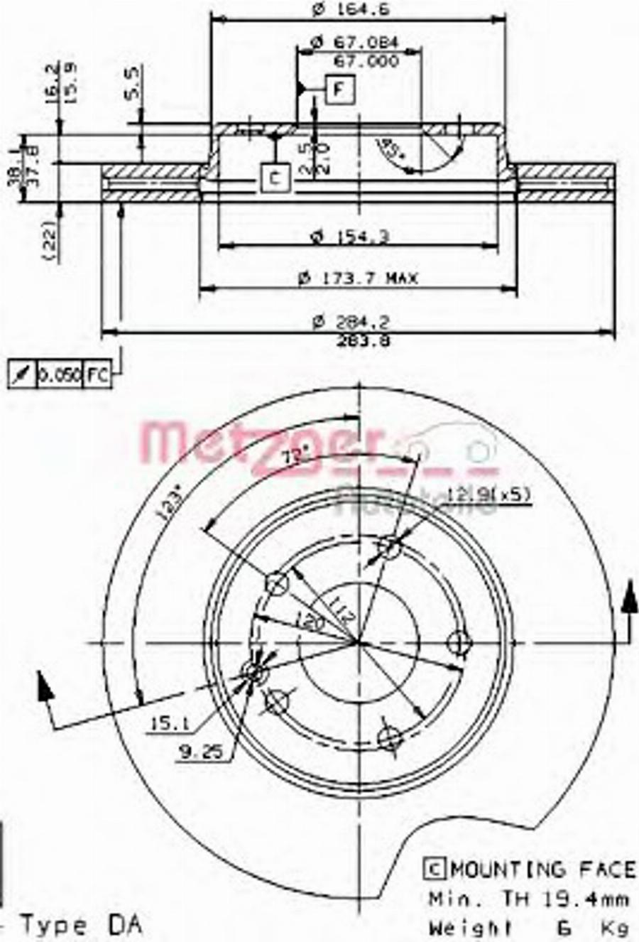 Metzger 24480E - Disque de frein cwaw.fr