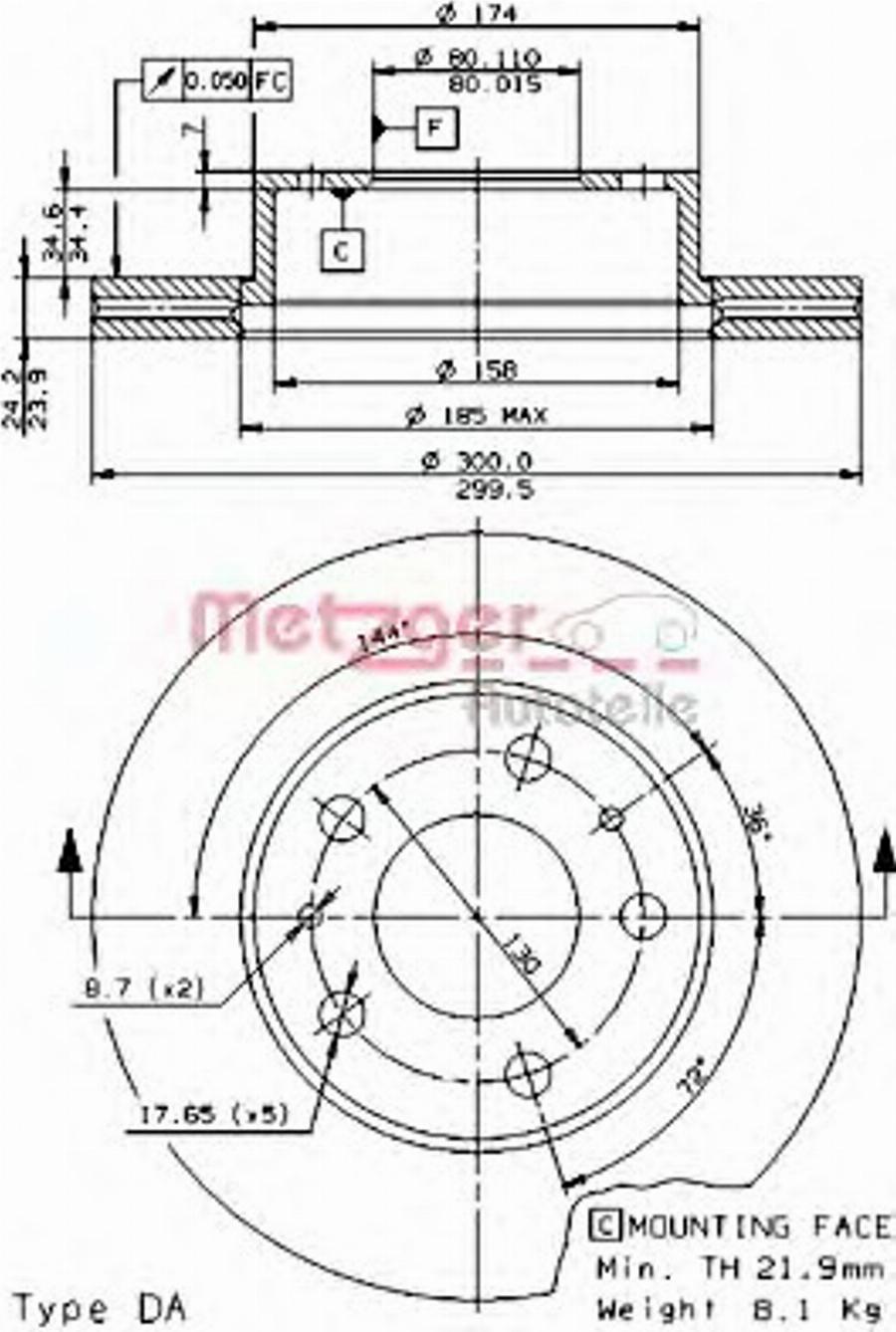 Metzger 24534 E - Disque de frein cwaw.fr