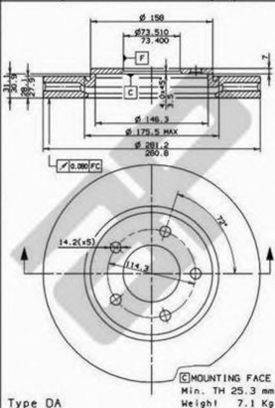 Metzger 24842 - Disque de frein cwaw.fr