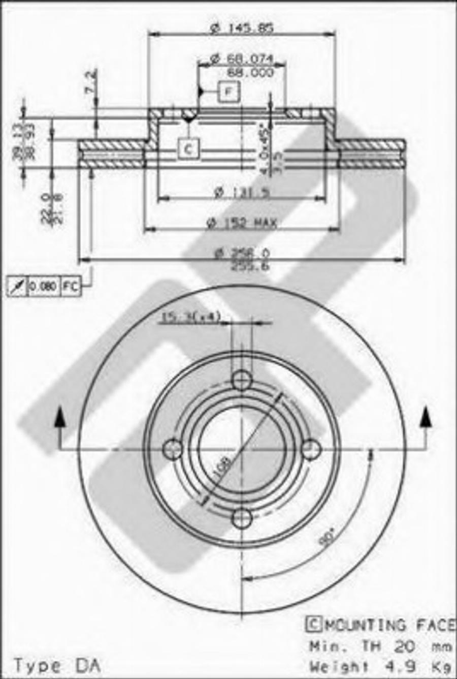 Metzger 24204 - Disque de frein cwaw.fr