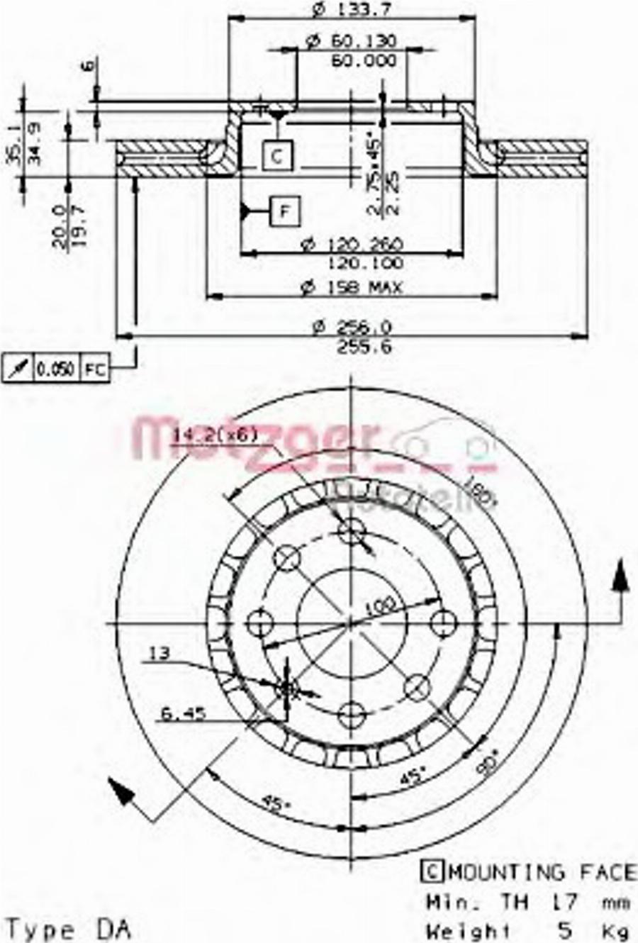 Metzger 24730E - Disque de frein cwaw.fr