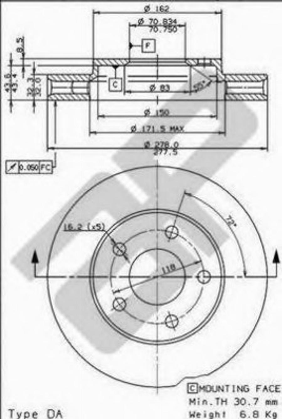 Metzger 24733E - Disque de frein cwaw.fr