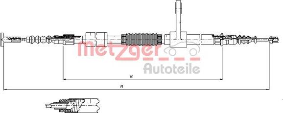 Metzger 251.34 - Tirette à câble, frein de stationnement cwaw.fr