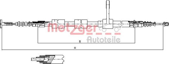 Metzger 251.31 - Tirette à câble, frein de stationnement cwaw.fr