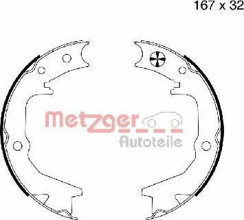 Metzger MG 992 - Jeu de mâchoires de frein, frein de stationnement cwaw.fr